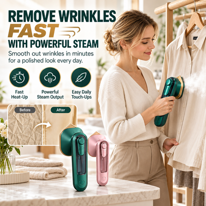 🔥FLASH SALE🔥 Micro Stoomstrijkijzer – 2-in-1 Droog & Nat Strijken, Snel Opwarmen – Compact & Reizvriendelijk – Gladde Kleding, Minder Moeite – Overal! 👕✨