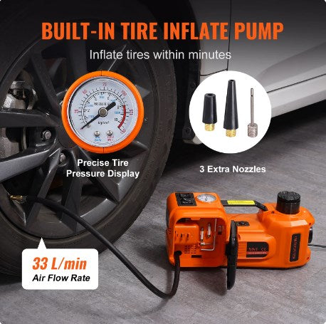 🚗Essentiële gereedschappen voor autoreparatie🛠️ - 12V elektrische hydraulische krik voor auto's
