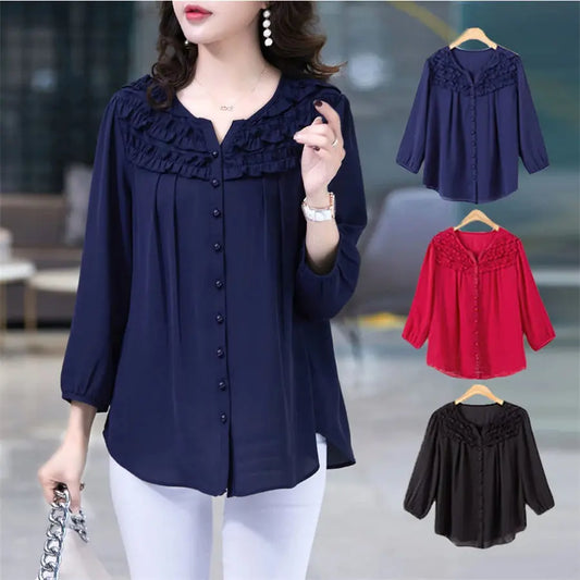 🌺 Chiffon blouse voor dames (40% KORTING)