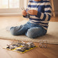 Metallische puzzelringen, acht sets blauw