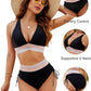 ✨Nieuw binnen✨👙Bikini's met hoge taille en kleurblokken voor buikcontrole