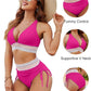 ✨Nieuw binnen✨👙Bikini's met hoge taille en kleurblokken voor buikcontrole