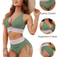 ✨Nieuw binnen✨👙Bikini's met hoge taille en kleurblokken voor buikcontrole