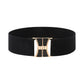 【Directe verkoop vanuit de fabriek】Vintage gouden gesp hoge elastische leren riem voor dames