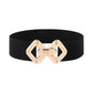 【Directe verkoop vanuit de fabriek】Vintage gouden gesp hoge elastische leren riem voor dames
