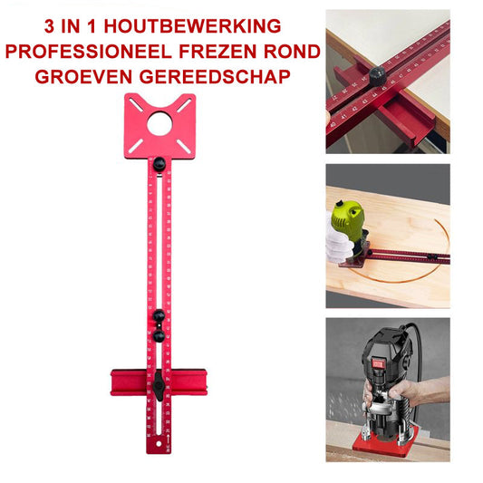 🔥Gratis verzending🔥3 in 1 Houtbewerking Professioneel Frezen Rond Groeven Gereedschap