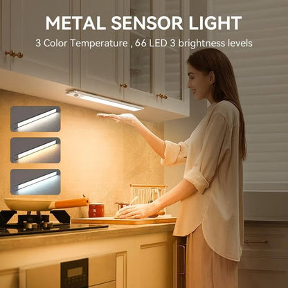 🏆 Hot Sale - 49% KORTING 🔥3-kleuren verlichting Punch-free Smart Sensor magnetische oplaadbare LED-lampjes