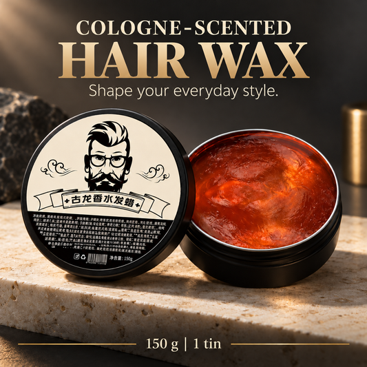 🔥FLASH SALE🔥 Haarstylingwax met Eau de Cologne-geur – Stevige Fixatie & Heerlijke Geur – 150g Blik – Eenvoudig Aan te Brengen – Voor Dagelijkse Styling! 💈✨