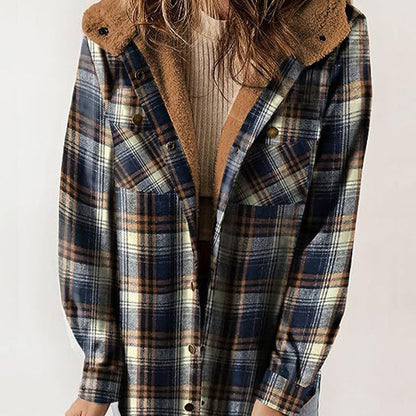 Wintertrendy plaid -capuchon voor dames