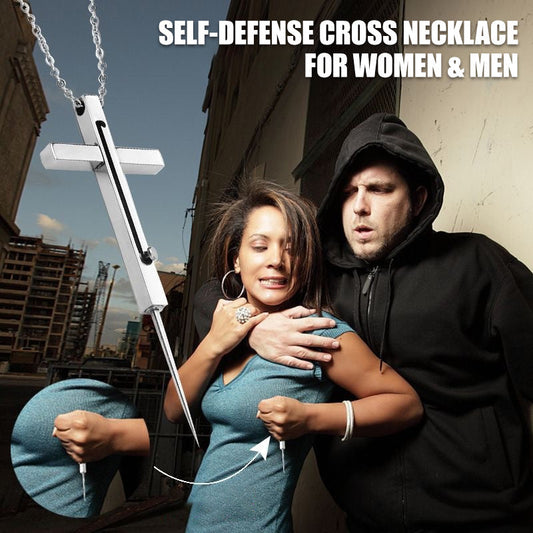 🛡️🛡️Self-Defense Cross Necklace for Women & Men