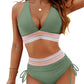 ✨Nieuw binnen✨👙Bikini's met hoge taille en kleurblokken voor buikcontrole