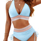 ✨Nieuw binnen✨👙Bikini's met hoge taille en kleurblokken voor buikcontrole