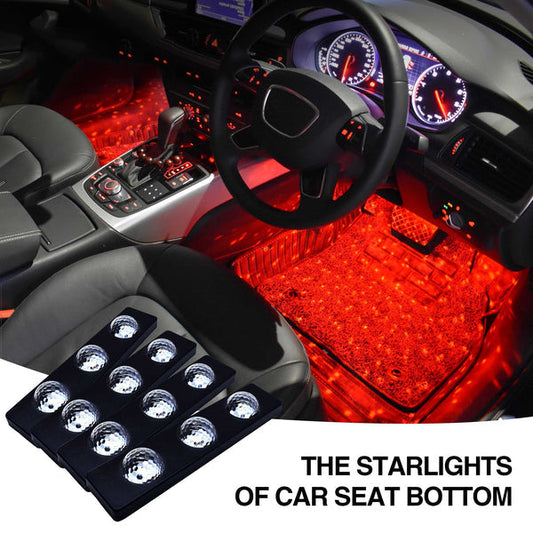 🥳2026 BESTSELLER🥾 USB-sterrenlicht voor Auto – 4 Stuks, 7 Kleuren – Spraak- & Afstandsbediening – 4 Modi, USB-installatie – Tot 10.000 uur – Luxe Interieur! 🛡️💨