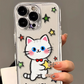 💕Kleurrijke graffiti kat & ster iPhone-hoesje🐱