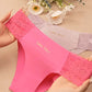 Ademende slip met kanten rand en letterprint voor dames