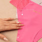 Ademende slip met kanten rand en letterprint voor dames