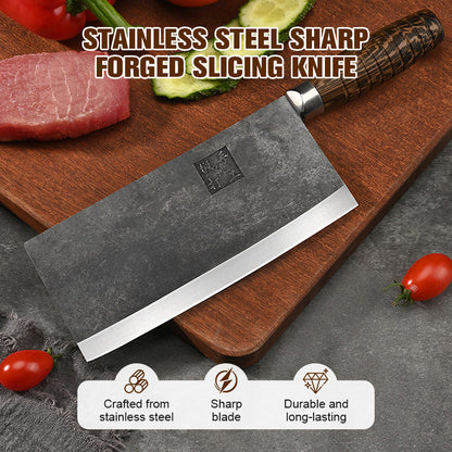 🔥FLASH SALE🔥 Gesmeed Roestvrijstalen Snijmes + Keukenschaar – Precisie & Scherpte, Roestbestendig – Ergonomisch Handvat – Voor Vlees, Groenten & Fruit! 🔪✨