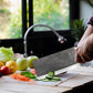 🔥FLASH SALE🔥 Gesmeed Roestvrijstalen Snijmes + Keukenschaar – Precisie & Scherpte, Roestbestendig – Ergonomisch Handvat – Voor Vlees, Groenten & Fruit! 🔪✨