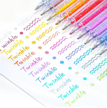 🔥 50% KORTING ! ✨ Glitter Gel Pen Set 2025 - Milieuvriendelijke Glitter, Soepel Schrijven, Perfect voor Creatieve Projecten ✨🎨