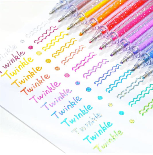 🔥 50% KORTING ! ✨ Glitter Gel Pen Set 2025 - Milieuvriendelijke Glitter, Soepel Schrijven, Perfect voor Creatieve Projecten ✨🎨