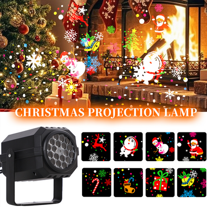 🎅50% KORTING! Roterende LED-Kerstpatroonprojectorlamp – 16 Feestelijke Patronen & Dynamisch Effect 🎄✨