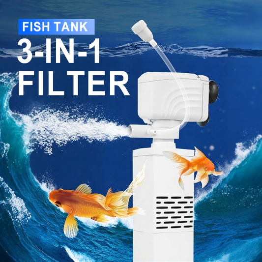 3-in-1 Aquariumfilter – Filtratie, Zuurstoftoevoer & Waterpompen