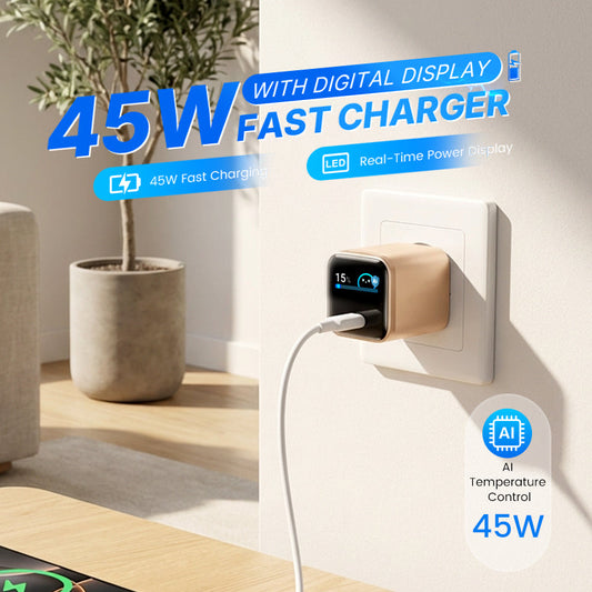 45W Fast Charger with Digital Display
