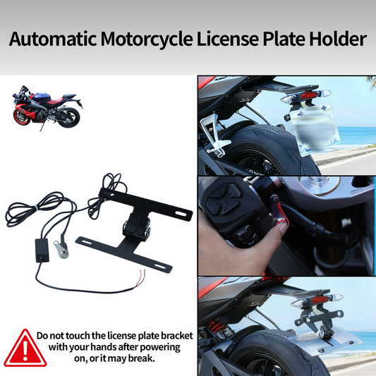 🏍️WILT U UW KENTEKENPLAAT VERBERGEN OF TONEN? Automatische Houder – Drukknopbediening, Rotatie – Aluminium, Waterdicht – Voor Shows & Offroad! 🎯