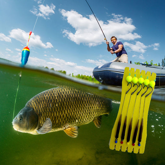 🎣 Vishaak met drijvende bal en hoog drijfvermogen – Drijft vanzelf, bijt direct! 🐟💧 Houdt het aas op de perfecte diepte – meer aanbeten, minder wachten. 🔴⚡