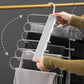 🥳2026 BESTSELLER🥾 Multi-Tier Broekhanger – Roestvrijstaal & ABS, Antislip – Dubbele Haak, 90° Draaibaar – Bespaart 6x Ruimte – Voor Broeken, Sjaals & Stropdassen! 🛡️💨