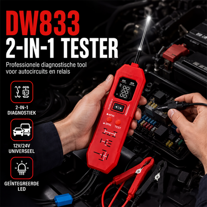 💥 Waarom twee testers als één tool alles doet? Test circuits van 3,5-36V en 4/5-pins relais, met helder LED-licht en versterkte spiraalkabel. Minder zoeken, meer diagnose.