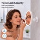 🥳2026 BESTSELLER🥾 10x Make-up Spiegel met LED – Ultradunne Vergroting, Zonlicht Simulatie – Sterke Zuignap, 360° Verstelbaar – AAA of USB Voeding! 🛡️💨