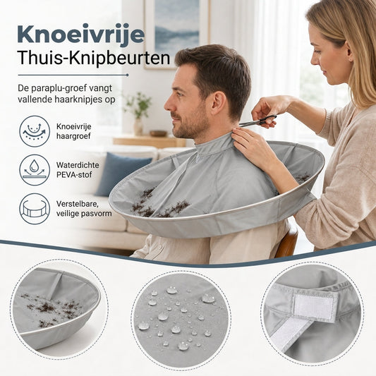 🥳2026 BESTSELLER🥾 Kapperscape – Diepe Groef Vangt Haren, Waterdicht – Ademend, Zonder Geur – Voor Volwassenen & Kinderen – Vouwt tot 60cm! 🛡️💨