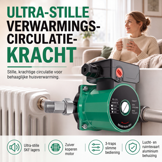 🔥FLASH SALE🔥 Stille Warmwatercirculatiepomp – Zuiver Koperen Motor, SKF-Lagers – Krachtig & Fluisterstil – 100W–260W – Voor Vloerverwarming, Radiatoren & Zonne-energie! 💧✨