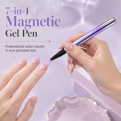 🥳2026 BESTSELLER🥾 Magnetische Gelpen – 7-in-1, Cat Eye Glinstering – Precisie Roterende Toevoer, 30 Dagen Chipvrij – Compact & Draagbaar – Salonverse Look Overal! 🛡️💨