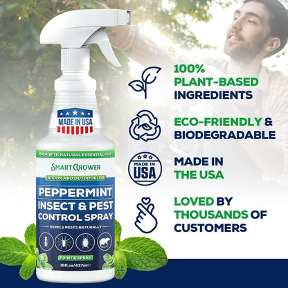 👍Natuurlijke pepermuntolie insecten- en ongediertespray🪳🦟 – Maximale sterkte - Veilige geurformule voor huis & tuin