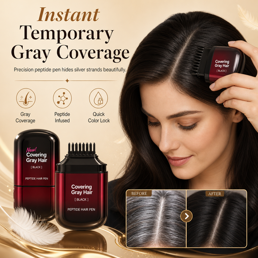 🔥FLASH SALE🔥 Tijdelijke Haarverfstick – Directe Grijsbedekking, Zweetbestendig – Precisiekam, Peptideformule – Verbergt Uitgroei in Seconden – Zwart, Donkerbruin of Nootbruin! 💇✨