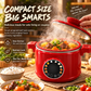 🔥FLASH SALE🔥 Multi-Functionele Slimme Kookpan – Vooraf Instellen, Keramische Binnenpan – 400W, 1,8L – Rijst, Soep, Pap & Hotpot – Compact & Rood! 🍲✨