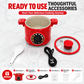 🔥FLASH SALE🔥 Multi-Functionele Slimme Kookpan – Vooraf Instellen, Keramische Binnenpan – 400W, 1,8L – Rijst, Soep, Pap & Hotpot – Compact & Rood! 🍲✨