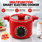 🔥FLASH SALE🔥 Multi-Functionele Slimme Kookpan – Vooraf Instellen, Keramische Binnenpan – 400W, 1,8L – Rijst, Soep, Pap & Hotpot – Compact & Rood! 🍲✨