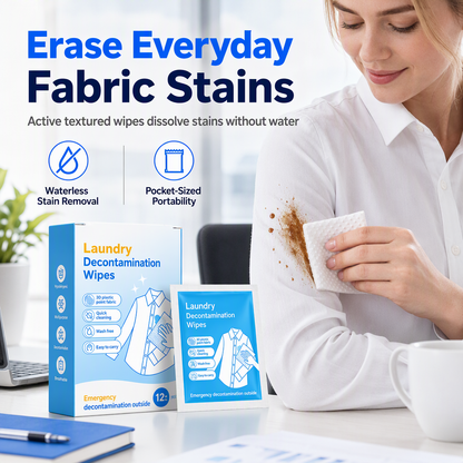 Portable Clothing Stain Remover Wipes for Quick Fabric Cleaning