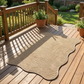 ⏰50% KORTING – LAATSTE KANS⏰ Antislip Faux Jute Loper – TPR-Onderkant, Rustieke Textuur – Duurzame Gestikte Randen, Golvende Vorm – 40x60cm – Natuurbruin! 🔥