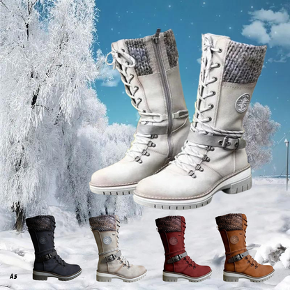 [🔥Supergoedkope laatste dagprijs]Waterdichte knie-sneeuwlaarzen voor dames🔥