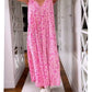 🔥Summer Biggest Sale🔥 Lange jurk met V-hals en korte mouwen