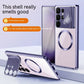 Luxe aromatherapie 2 in 1 metalen frame met slot, opvouwbare lens, magnetische transparante telefoonoplaadstandaard voor Samsung