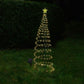 (🎅Kerstverkopen)Zonne-metalen LED-kerstboomdecoratie lichtslingers