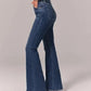 Flared jeans met superhoge taille en stretch