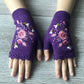 2023 Handgeborduurde handschoenen Gebreide dameshandschoenen Bloemenhandschoenen