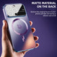 Lens Explosieveilige Frosted Magnetic Attraction Case Cover voor iPhone