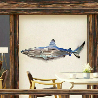 【Jaarlijkse uitverkoop 49% korting】 - 🦈 Metalen haai kunst muur sticker